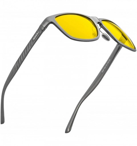 Oval Night Time Driving Glasses Anti Glare Polarized Night Vision Sunglasses - Color E - C618ASG8SQE $20.90