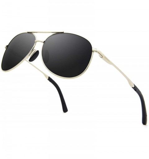 Aviator Oversized Aviator Sunglasses for Men Women Polarized UV Protection Vintage Driving Sun Glasses - C518IK5IMU8 $27.12