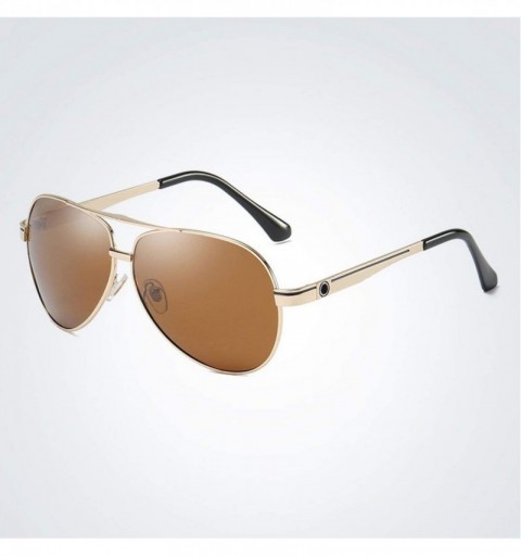 Goggle New Polarized Sunglasses Men Pilot Mens - Silver - C5197Y6W8Z5 $36.53