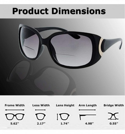 Round Bifocal Sunglasses Readers UV400 Protection Outdoor Reading Glasses for Women - Black - C011O25F1W3 $14.01
