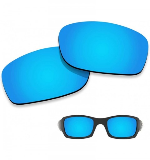 Wayfarer Polarized Lenses Replacement Fives Squared 100% UV Protection-Variety Colors - Blue Mirrored - CI18KOI688N $31.12