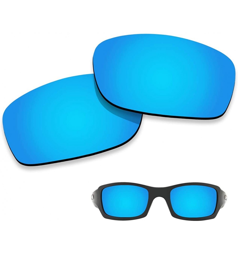 Wayfarer Polarized Lenses Replacement Fives Squared 100% UV Protection-Variety Colors - Blue Mirrored - CI18KOI688N $13.14
