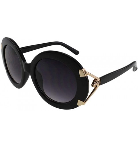 Round Astrid - Large Oversized Round Sunglasses - Black - C9196QZUESU $10.39