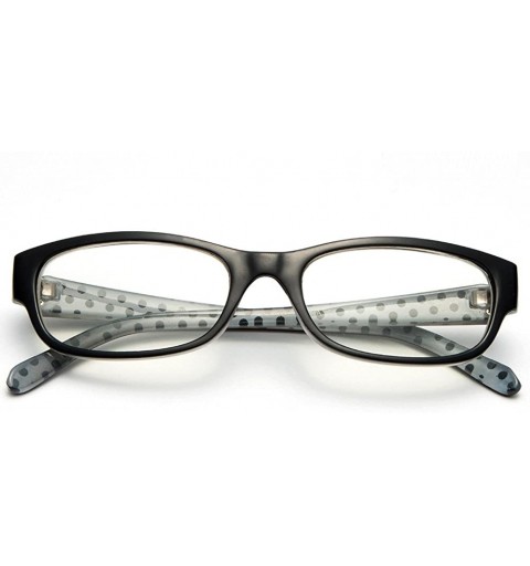 Oversized Womens Slim Fit Heart Design Fashion Clear Lens Glasses - Black/Polka Dot - CW11YN6MBI3 $10.47