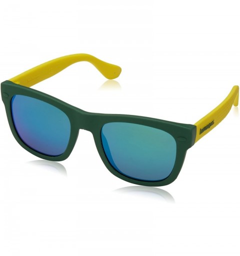 Square Paraty/S Unisex Square Sunglasses- 48mm - Green Yellow - C5129LH3QG9 $37.61