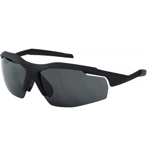 Sport Badger Polarized Fishing Sunglasses for Men & Women Bottomless Frame Polycarbonate Lens Unisex - Matte Black - C818R7QU...
