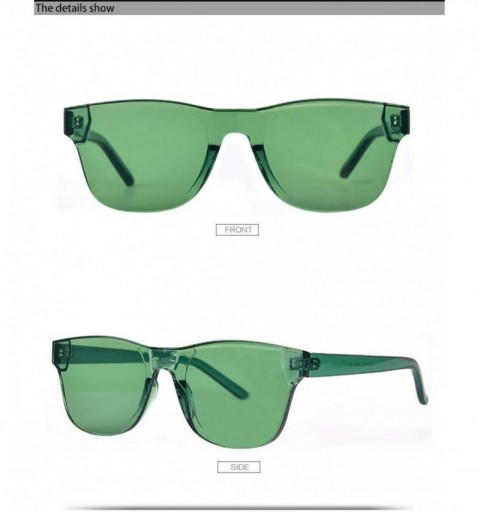 Semi-rimless Women Rimless Square Sunglasses Men Eyewear Color Mirror - C3 - C7194OU2O7W $20.09