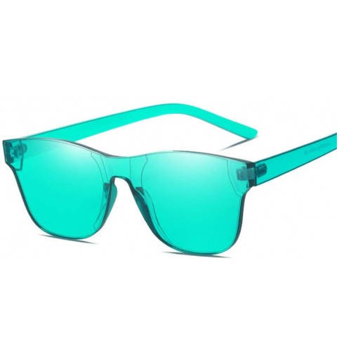 Semi-rimless Women Rimless Square Sunglasses Men Eyewear Color Mirror - C3 - C7194OU2O7W $20.09