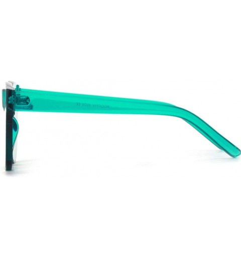 Semi-rimless Women Rimless Square Sunglasses Men Eyewear Color Mirror - C3 - C7194OU2O7W $20.09