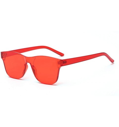 Semi-rimless Women Rimless Square Sunglasses Men Eyewear Color Mirror - C3 - C7194OU2O7W $20.09