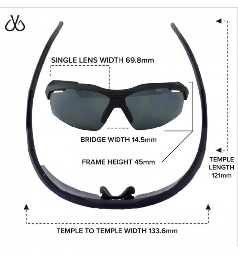 Badger Polarized Fishing Sunglasses for Men Women Bottomless Frame Polycarbonate Lens Unisex Matte Black C818R7QUQEA