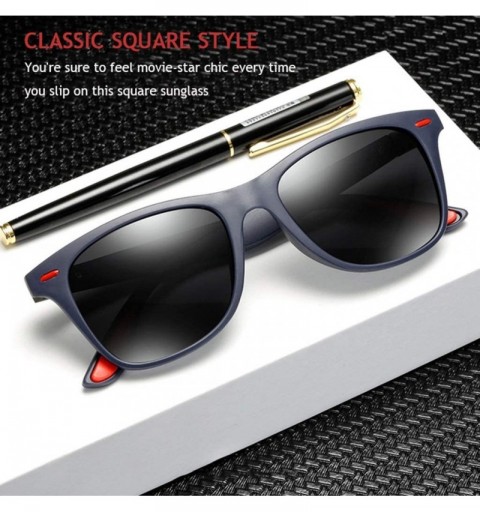 Shield Polarized Sunglasses Classic Plastic Driving - Orange - C1199SC2Y57 $25.71