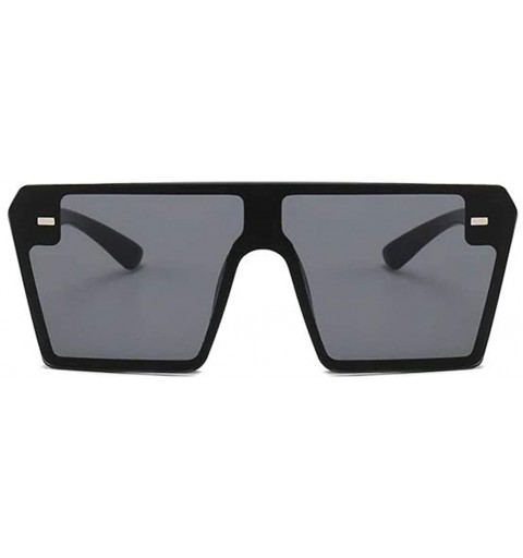 Oversized Oversized Square Retro Sunglasses Vintage Style Eyewear - Oversized Black - C2197I4Q88R $13.74