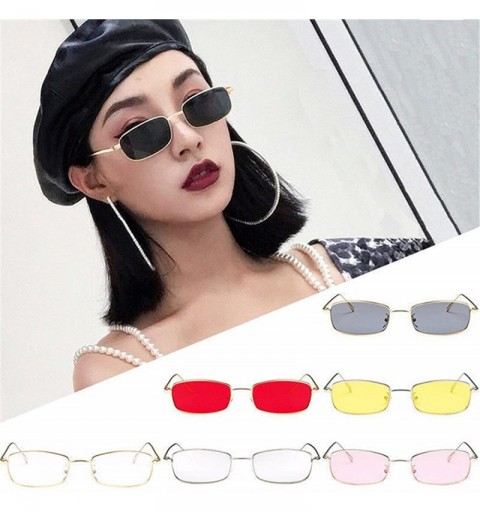 Oval Fashion Polarized Sunglasses REYO Rectangular - Yellow - CQ18NW9G6Q5 $9.53