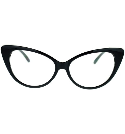 Cat Eye Womens Goth Mod Chic Classic Retro Cat Eye Optical Glasses - Black - CQ11NJ28R7B $10.14