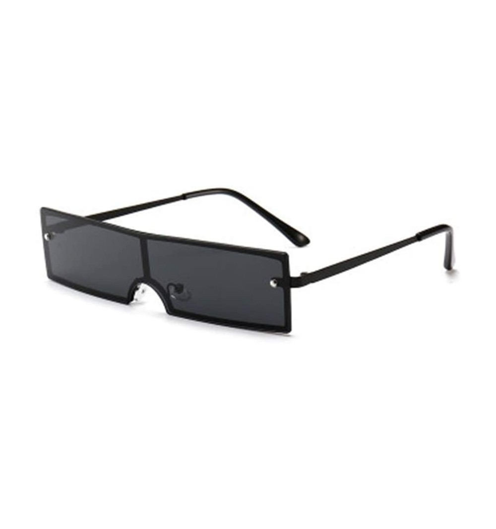 Rectangular Fashion Small Frame Rectangular Multicolor Sunglasses - 5 - CW190L0MYH5 $28.77