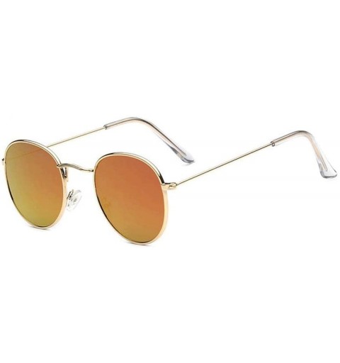 Aviator Classic Aviator Mirrored Flat Lens Sunglasses Metal Frame with Spring Hinges (Color E) - E - C118WD9DHX7 $36.80