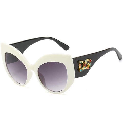 Cat Eye Fashion Diamond Sunglasses Personality Shooting - CX18X6M0DTH $46.48