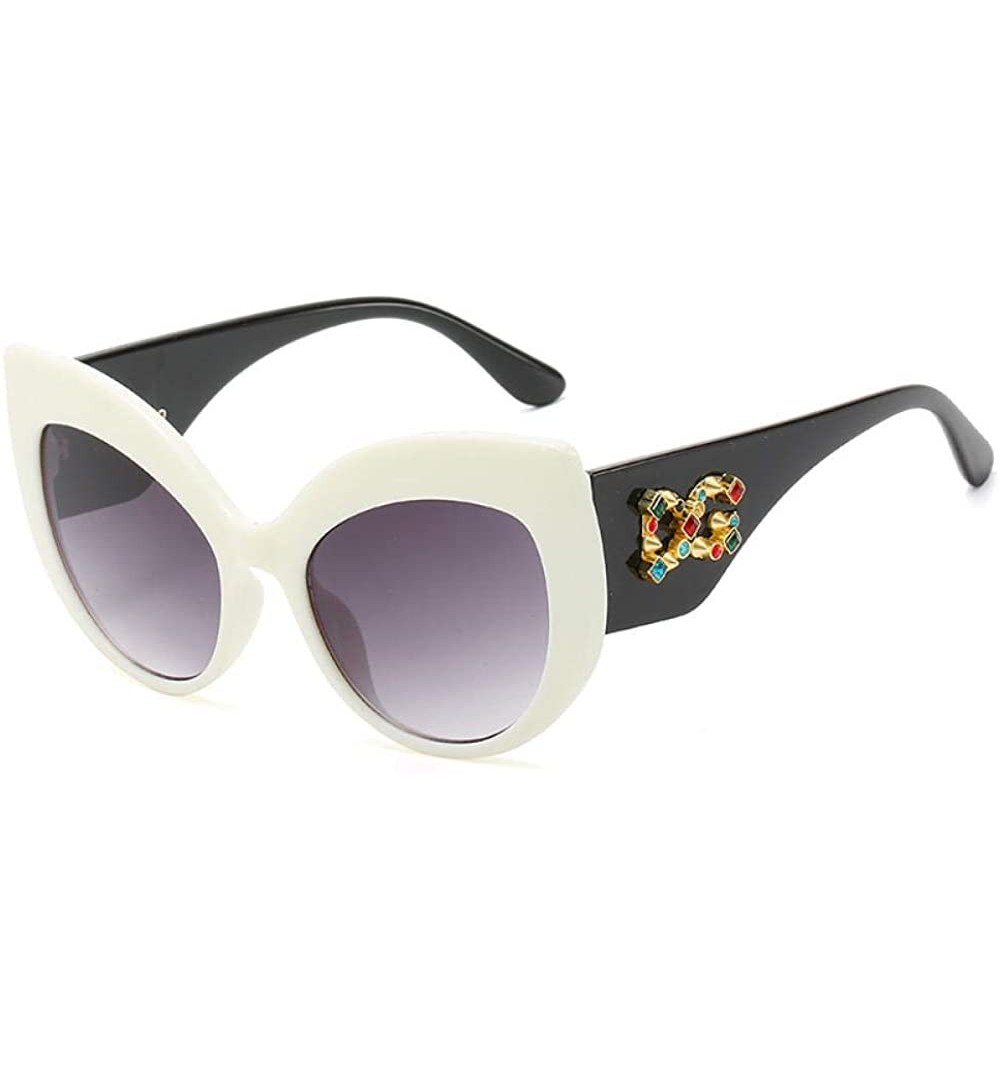 Cat Eye Fashion Diamond Sunglasses Personality Shooting - CX18X6M0DTH $46.48