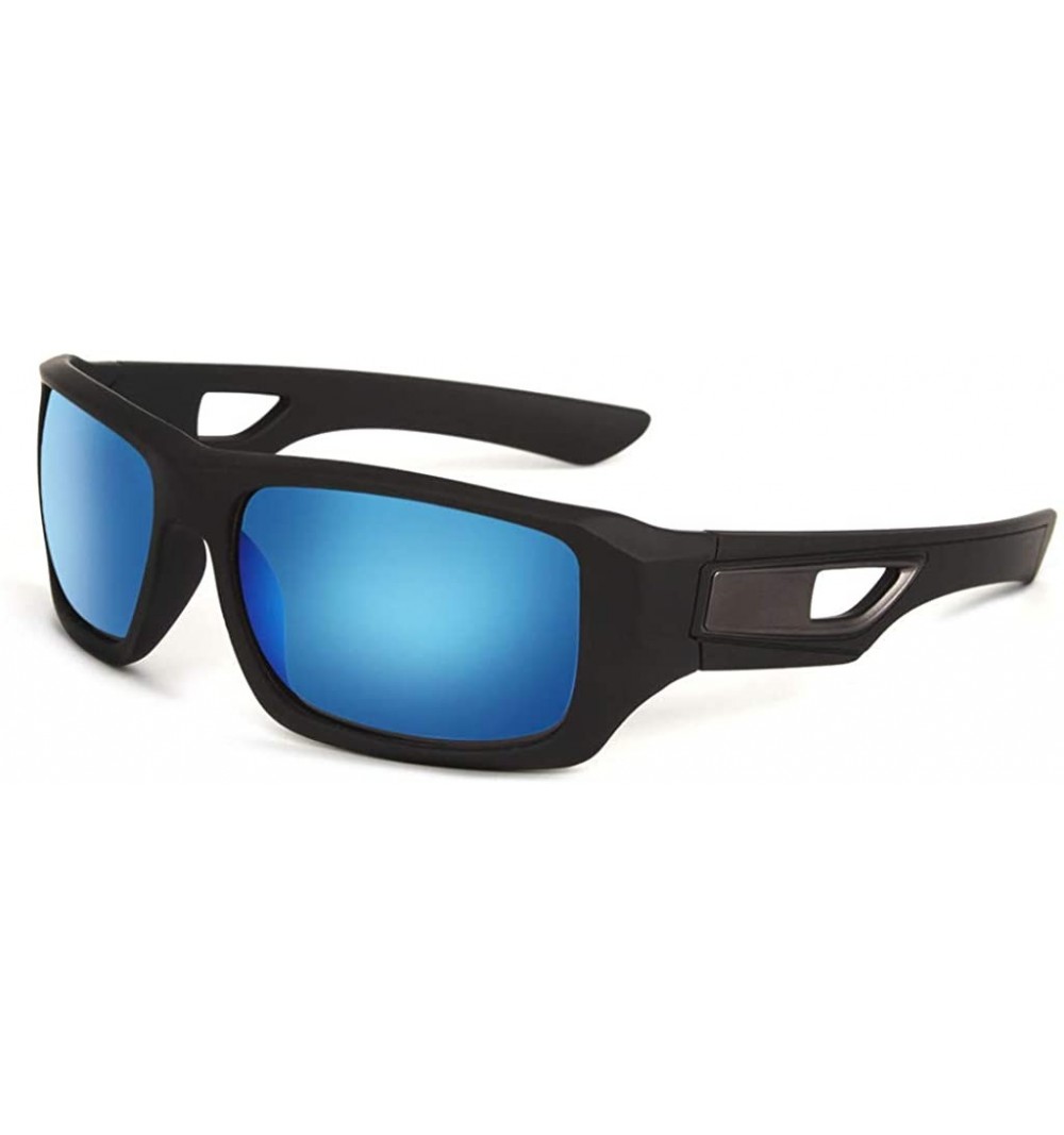 Wrap Men Sunglasses - Polarized Sports Sunglasses For Running Cycling Fishing - C 1 - CD18ST4WR22 $8.78