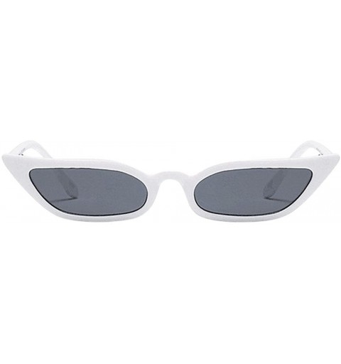 Goggle Lady Cat Eye Polarized Sunglasses Womens Trendy Small Frame UV400 Protection Eyewear - White - CH18Q37OML6 $10.19
