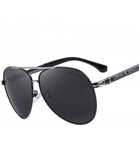 Oversized Design Men Classic Brand Sunglasses HD Polarized Aluminum Sun Glasses C01 Black - C04 Gold - CN18XE9LNWL $19.86