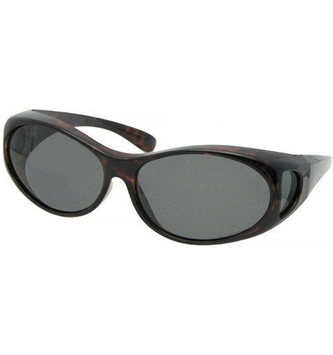 Wrap Small Polarized Fit Over Sunglasses F3 - Tortoise-med Dark Gray Lens - C7186N5DQ86 $36.40