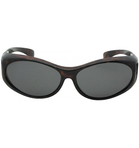 Wrap Small Polarized Fit Over Sunglasses F3 - Tortoise-med Dark Gray Lens - C7186N5DQ86 $36.40