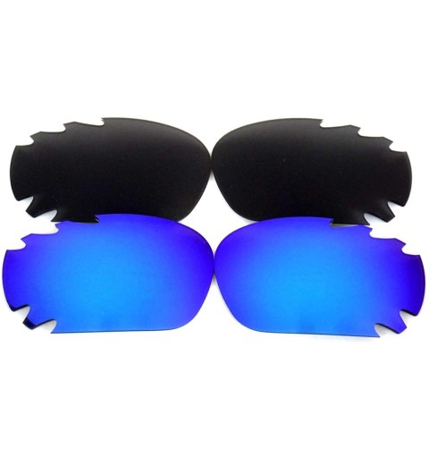 Oversized Replacement Lenses Jawbone Black&Blue Color Polarized 2 Pairs 100% UVAB - Black&blue - CY128BNCYJT $15.44