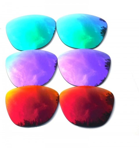 Oversized Replacement Lenses Frogskins Black&BluePurple&Gold Color Polarized 4 Pairs-! - Red&purple&green - CH125VOV4AP $20.52
