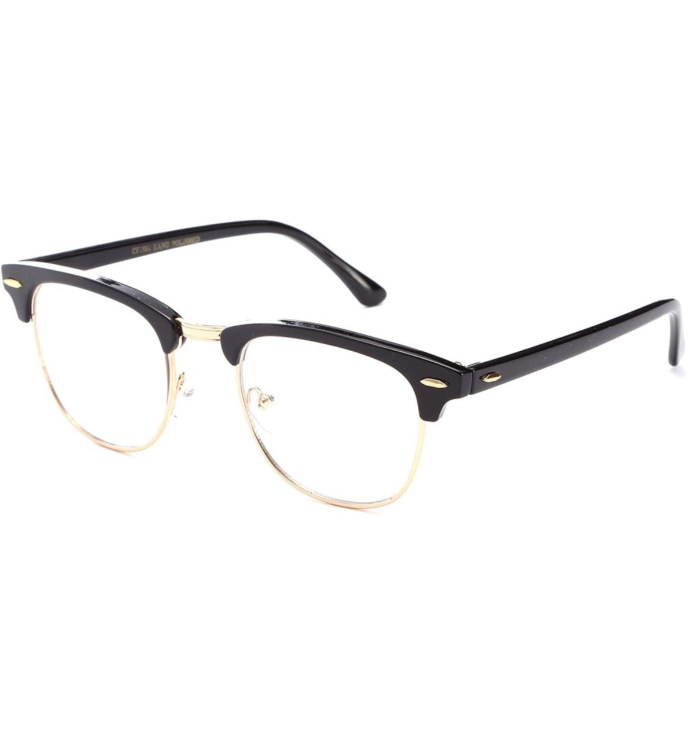 Round Babo" Slim Oval Style Celebrity Fashionista Pattern Temple Reading Glasses Vintage - 9053 Black/Gold - CA11GM0JV81 $10.12