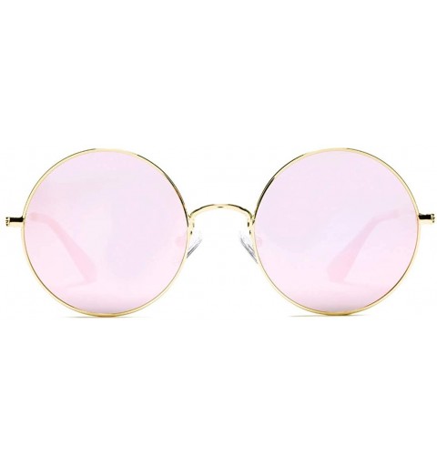Oversized Oversized Retro Round Polarized Sunglasses for Women Circle Lens Large Frame 100% UV Protection - CX194IWLM93 $9.92
