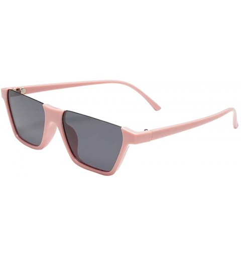 Rimless Women Men UV400 Summer Beach Sunglasses Unique Oversize Vintage Sunglasses - Pink - CS18NQ0MMKN $9.69