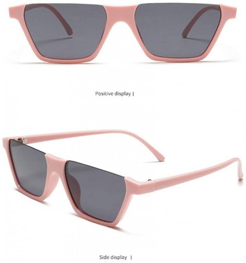 Rimless Women Men UV400 Summer Beach Sunglasses Unique Oversize Vintage Sunglasses - Pink - CS18NQ0MMKN $9.69