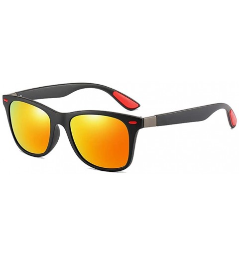 Goggle Square Shade Glasses-Polarized Sunglasses For Men Women-UNBREAKABLE Frame - G - CG1905YLT7K $25.38