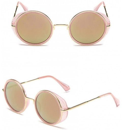 Oversized 2019 New Steampunk Sunglasses Women Brand Designer Oversized Outdoor Black Gray - Pink Pink - C918Y5X9224 $7.50