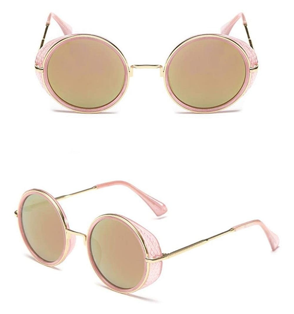 Oversized 2019 New Steampunk Sunglasses Women Brand Designer Oversized Outdoor Black Gray - Pink Pink - C918Y5X9224 $7.50