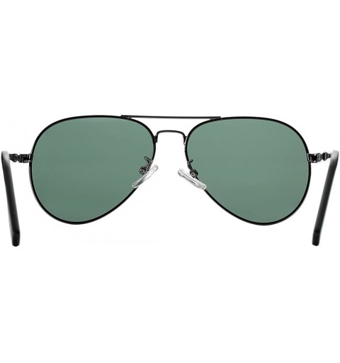 Oversized Polarized Aviator Sunglasses for Juniors Small Face Women Men Vintage UV400 Protection Shades - CV18CNS7ROU $11.52