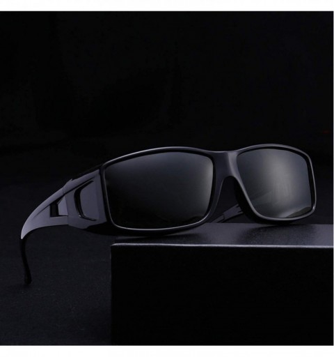 Wrap Wear Over Glasses Sunglasses - Polarized - Fit Over Prescription Glasses UV Protection Sunglasses - Black - C218DRO7IL2 ...