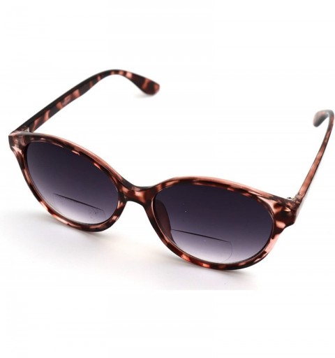 Aviator Vintage Women CatEye Round Reading Sun Readers Oversized - Z3 Shiny Pink Tortoise / Bifocal - CP18EGWQA99 $14.04