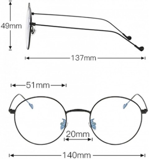 Round Man woman Retro Harajuku Nearsighted Glasses Myopia Flat Mirror Glasses - Silver - CF1978DRCA2 $21.65