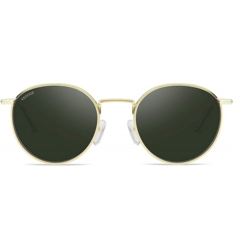 Round Sunglasses Polarized Protection Glasses - Green Ash - CD18KN3UDMG $53.68
