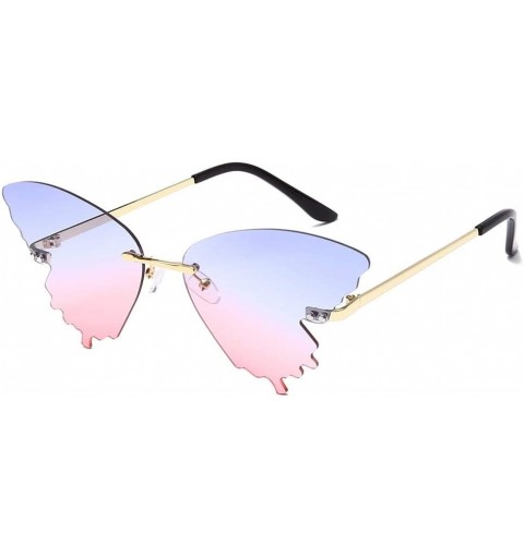 Butterfly 2020 Summer New Fashion Butterfly Sunglasses Retro Gradient Butterfly Shape Frames (C) - C - CE190LG9RMT $29.61
