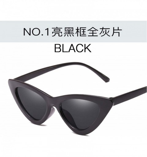 Semi-rimless Cute Sexy Cat Eye Sunglasses Women Metal Retro Small Vintage Female Classic Sun Glasses - 17 - CM198ZRZREM $31.14