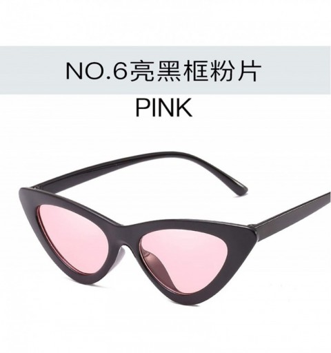 Semi-rimless Cute Sexy Cat Eye Sunglasses Women Metal Retro Small Vintage Female Classic Sun Glasses - 17 - CM198ZRZREM $31.14