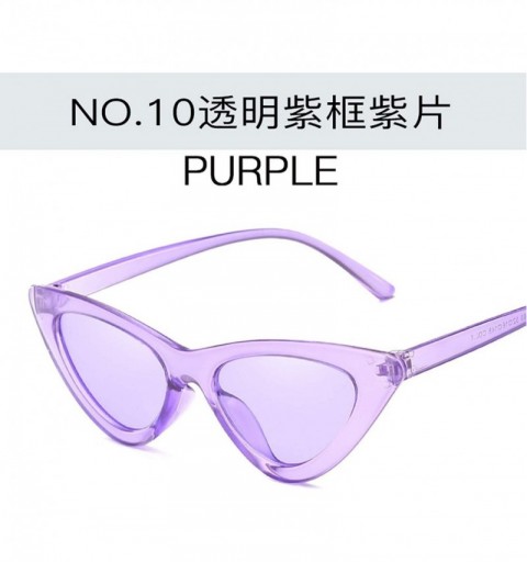 Semi-rimless Cute Sexy Cat Eye Sunglasses Women Metal Retro Small Vintage Female Classic Sun Glasses - 17 - CM198ZRZREM $31.14