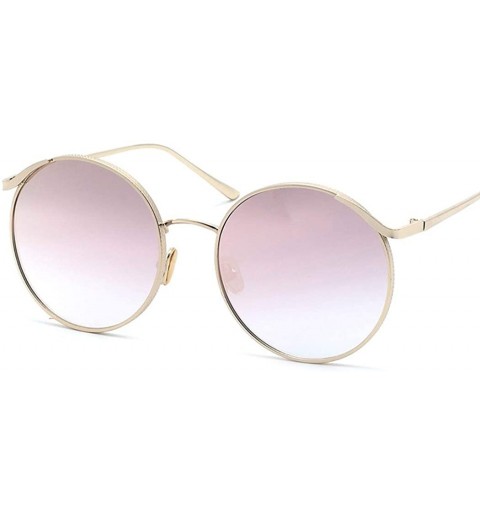 Aviator 2019 new sunglasses female round frame sunglasses - fashion metal frame trend retro sunglasses ladies - A - C118SL50R...
