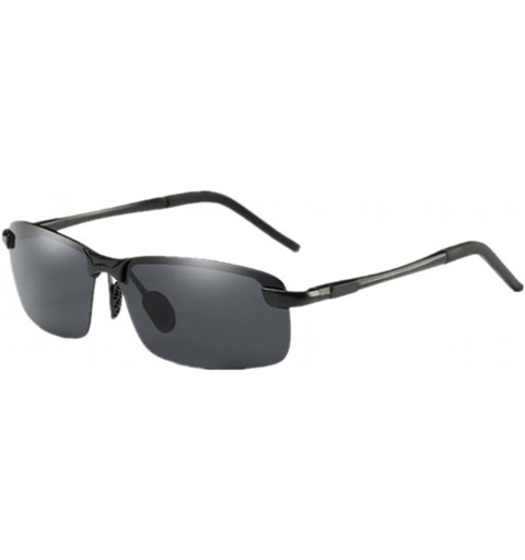 Goggle Men Fashion Polarized UV400 Sunglasses Driving Mirrors Coating Eyewear Sun Glass - Black - CY17YTHG0RE $10.07