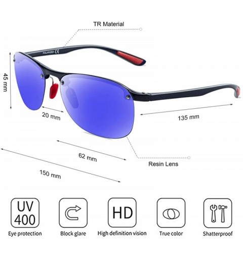 Goggle Polarized Sports Sunglasses for Men and Women Ultra Light Unbreakable TR Frame UV400 Protection for Driving - CU18ISCG...