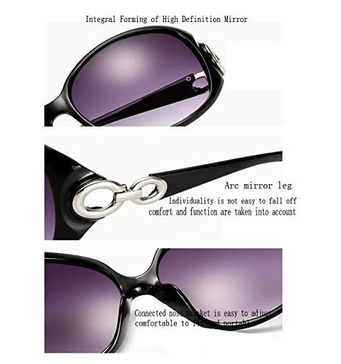 Goggle Women's Sunglasses Double Ring Large Frame Sunglasses - Black - CM18XZLXSM0 $55.97